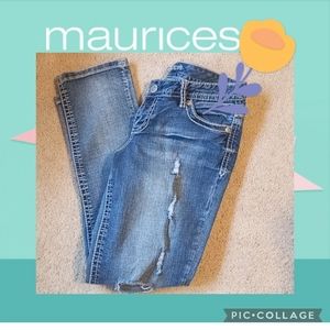 Distressed straight leg👖